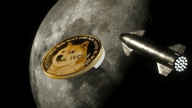 In 2022 naar de maan met SpaceX & Dogecoin