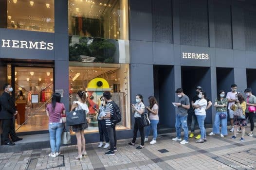 Omzet luxemerk Hermès terug naar precoronatijd