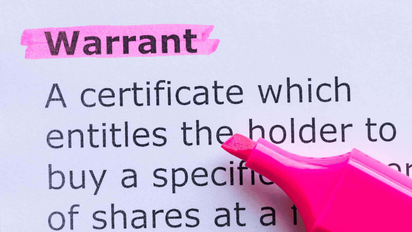 Invloedsfactoren prijs Warrant